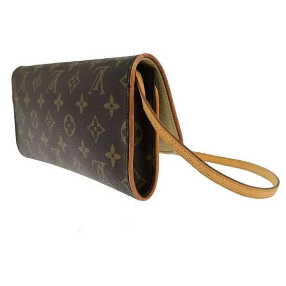 Auth LOUIS VUITTON Pochette Twin GM 2Way Shoulder Bag Monogram Brown - Picture 10 of 16